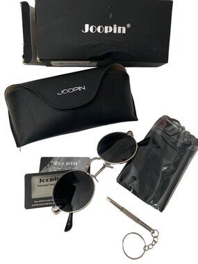 John Lennon Style Polarized Sunglasses w/case Open Box Joopin